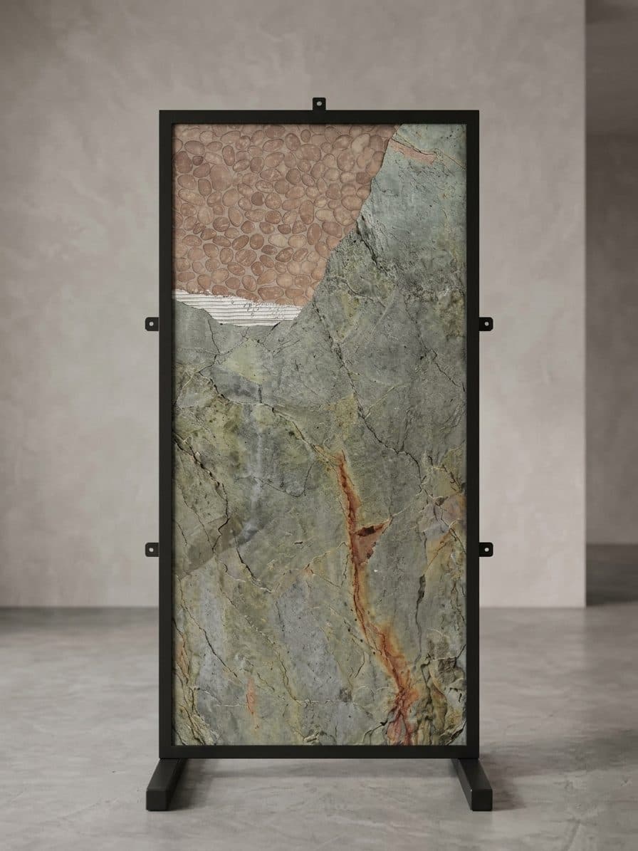 Piedra CAVVA instalada sobre cerámico
