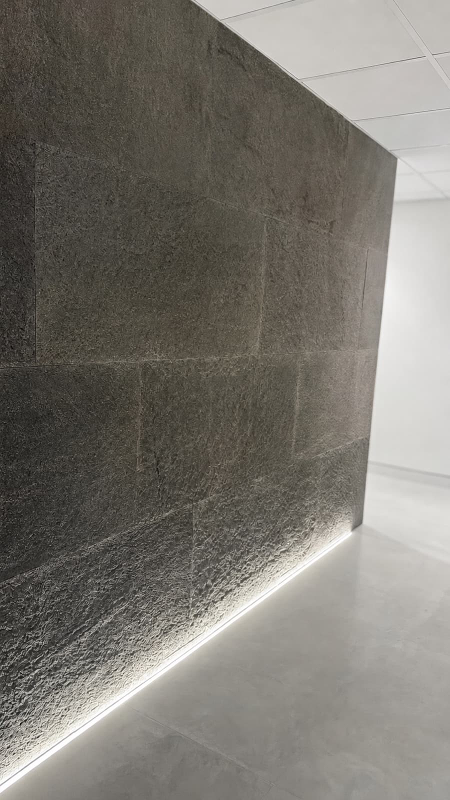 Muro con iluminación indirecta